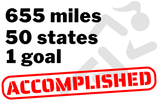 Handheld Sign • 50 State Half Marathon Challenge - 11"x17"